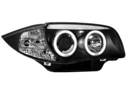 Faróis Angel eyes para BMW 1 series E87/81 04-09 _2 angel eyes _ black