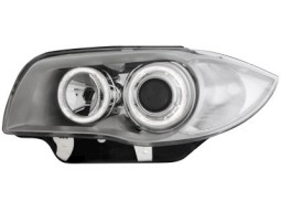 Faróis Angel eyes para   BMW 1er E87 04-07 _2 angel eyes _ chrome