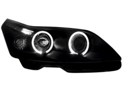 Faróis Angel eyes para Citroen C4 2004 até 2009 _2 angel eyes_black