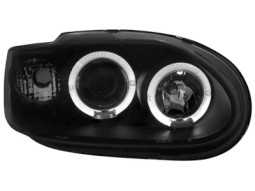 Faróis Angel eyes para   Ford Escort MK6/7 _2 angel eyes _ black