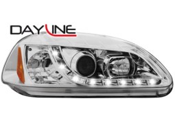 Faróis Angel eyes para Honda Civic 96-98 2+5dcromado