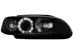 Faróis Angel eyes para Honda Civic 2/3T 91-95 _ 1 halo rim _ black
