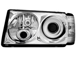 Faróis Angel eyes para Mercedes Benz W124 E-Class 84-93 _ chrome