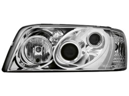 Faróis Angel eyes para Mercedes Benz W202 C-Class 93-01_ chrome