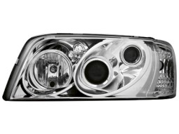 Faróis Angel eyes para   Mercedes Benz W202 C-Class 93-01_ chrome