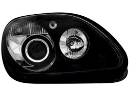 Faróis Angel eyes para   Mercedes Benz R170 SLK 96-04 _ black