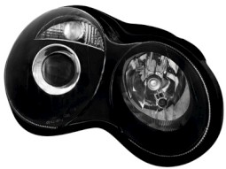 Faróis Angel eyes para   Mercedes Benz W203 00-03 C-class _ black