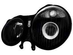 Faróis Angel eyes para Mercedes Benz W210 95-98 E-class_black