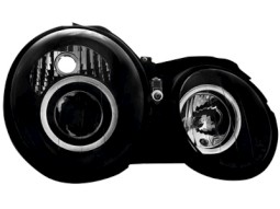 Faróis Angel eyes para Mercedes Benz C208 CLK 06.97-06.02 _ black