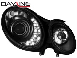 Faróis daylight Mercedes B. W211 _ HID _ 06-08 black