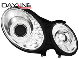 Faróis daylight Mercedes B. W211 02-06 _ HID _ chrome