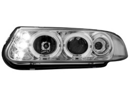 Faróis Angel eyes para Rover 200 95-00 _ chrome