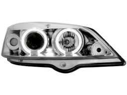 Faróis Angel eyes para Opel Astra G 98-04 _2 angel eyes _ RHD _ chrome