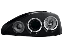 Faróis Angel eyes para Opel Corsa C 01-03 _2 angel eyes _ black