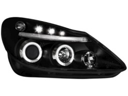 Faróis Angel eyes para Opel Corsa D 06+ 2 aneis