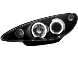 Faróis Angel eyes para Peugeot 206 02-07_2 angel eyes _ black
