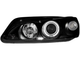 Faróis Angel eyes para Peugeot 306 97-00 _ 1 halo rim _ black