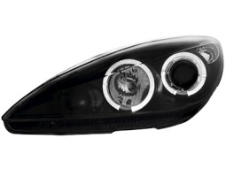 Faróis Angel eyes para   Peugeot 307 01-04.05_2 angel eyes _ black