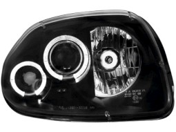 Faróis Angel eyes para Renault Clio II 98-01 _2 angel eyes _ black