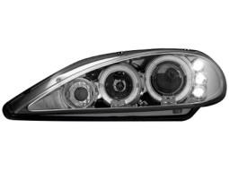 Faróis Angel eyes para Renault Megane 99-02 _2 angel eyes _ chrom