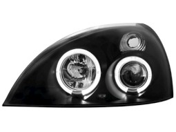 Faróis Angel eyes para Renault Clio 01-05 _2 angel eyes _ black
