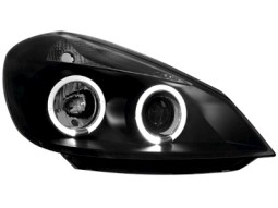 Faróis Angel eyes para Renault Clio III 05+ _2 angel eyes_black