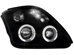 Faróis Angel eyes para Suzuki Swift 05-10_2 angel eyes_black