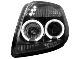 Faróis Angel eyes para Toyota Yaris 06+ _2 angel eyes_black