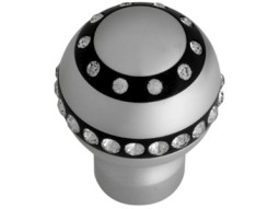 Manete de mudanças Crystal Style round Schwarz