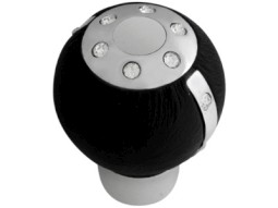 Manete de mudanças Crystal Style & leather black