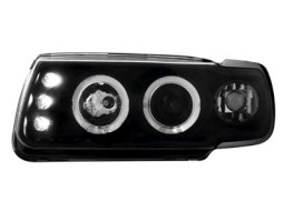 Faróis Angel eyes para   Angel Eyes VW Polo 6N 95-98 _ com 2 angel eyes _ black