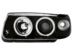 Faróis Angel eyes para  Angel Eyes VW Polo 6N 95-98 _ com 2 angel eyes _ black