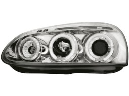 Faróis Angel eyes para VW Golf V 03-09 _ com 2 angel eyes _ chrome
