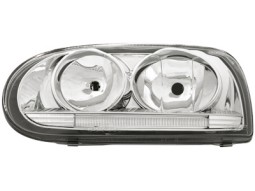 Faróis Angel eyes para VW Golf III 92-98_ Golf V-Look _ chrome