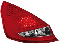 Farolins de Led Ford Fiesta MK 7 08+ 5T _ vermelho/crystal
