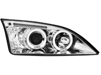 Faróis Angel Eyes Ford Mondeo 00-07 2 aneis _ chrome