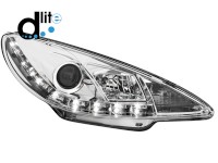 Faróis D-LITE Peugeot 206 98-07 _DAYTIME RUNNING LIGHT _ chrome