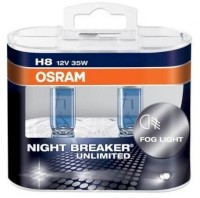 Lâmpada osram H8 night breaker 12v/ 35 W  (2 peças)